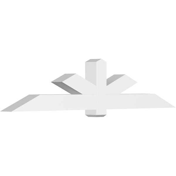 Ekena Millwork Kennewick Architectural Grade PVC Gable Bracket, 96"W x 20"H x 6"D x 6"F, 5/12 Pitch GBP096X20X0606KEN00 - main